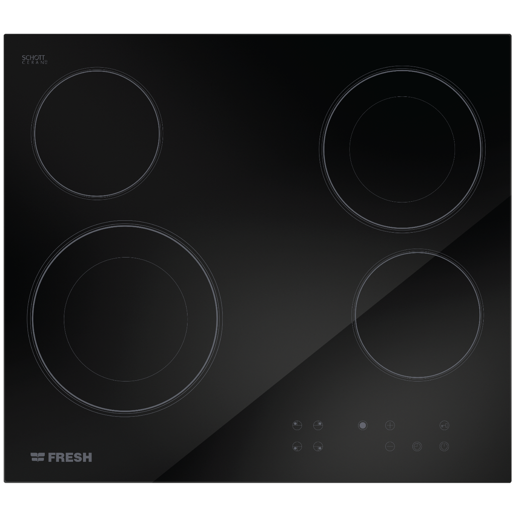 بوتاجاز مسطح كهرباء بلت ان فريش، 4 شعلات، اسود - VHFB60GT 