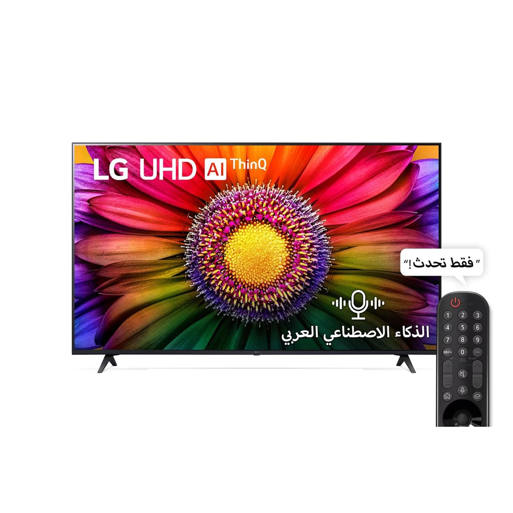 شاشة تلفزيون سمارت LED ال جي، 50 بوصة، دقة 4K UHD بريسيفر داخلي - 50UR801C0LJ 