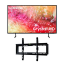 شاشة تلفزيون سامسونج سمارت 55 بوصة بدقة 4K UHD، وتقنية LED مع ريسيفر داخلي - 55DU7000 مع حامل حائط للشاشة تلفزيونات من اي تي اي 