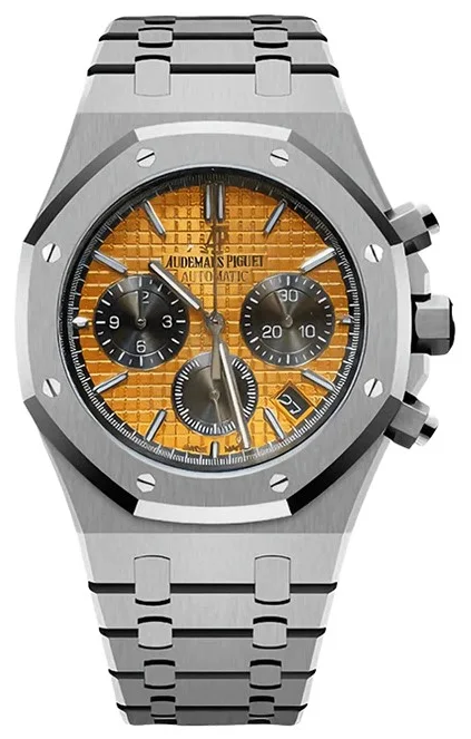 Audemars piguet Audemars Piguet Royal Oak Chronograph watch featuring an orange "Tapisserie -126