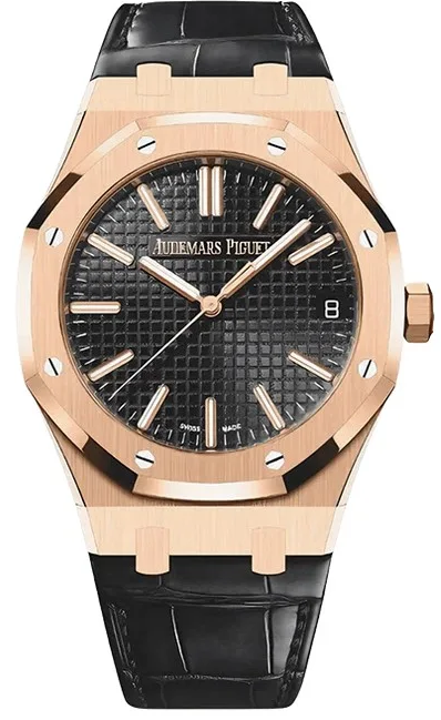 Audemars piguet Audemars Piguet Royal Oak Selfwinding watch in 18K rose gold with a black Grande Tapisserie-127