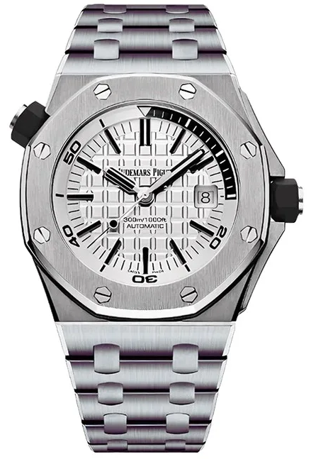 Audemars piguet Audemars Piguet Royal Oak Offshore Diver featuring a silvered Méga Tapisserie -132