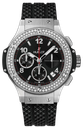 WHublot Big Bang Steel Diamonds watch featuring a 41mm stainless steel case set with 114 diamonds on the bezel-2