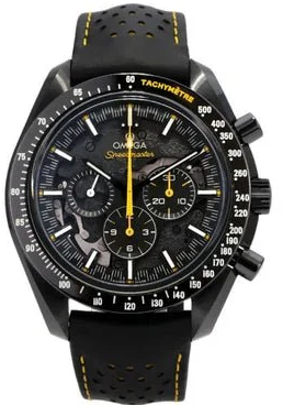 Omega Omega Speedmaster Dark Side of the Moon Apollo 8 watch with a black ceramic case and yellow accents-19