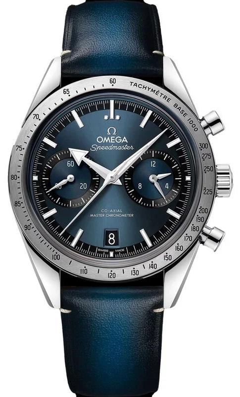 OMEGA Speedmaster '57 watch with a blue-45