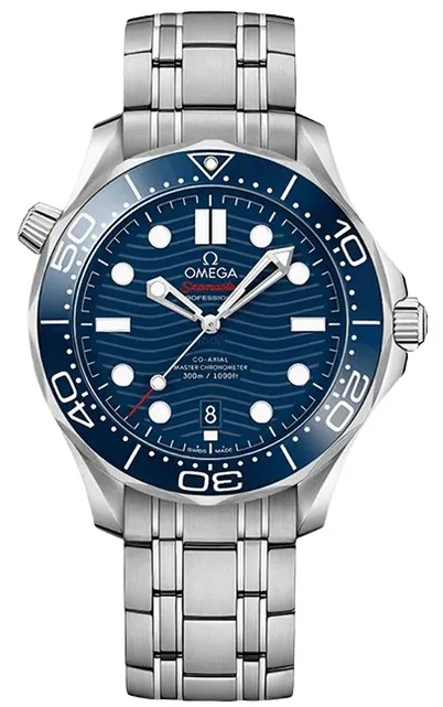 Omega Seamaster Diver 300M with a blue-63