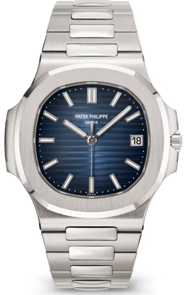 Patek Philippe Nautilus in stainless steel with a blue-6