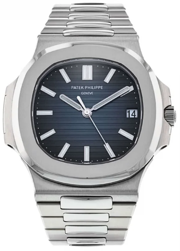  Patek Philippe Nautilus in stainless steel with a blue dial-8