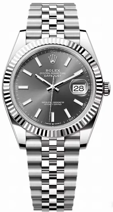 Rolex Datejust 41 ref 126334 in Oystersteel and 18ct white gold with a dark rhodium dial and Jubilee bracelet-67