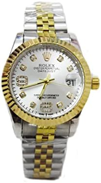  Rolex Datejust watch featuring a silver dial-2