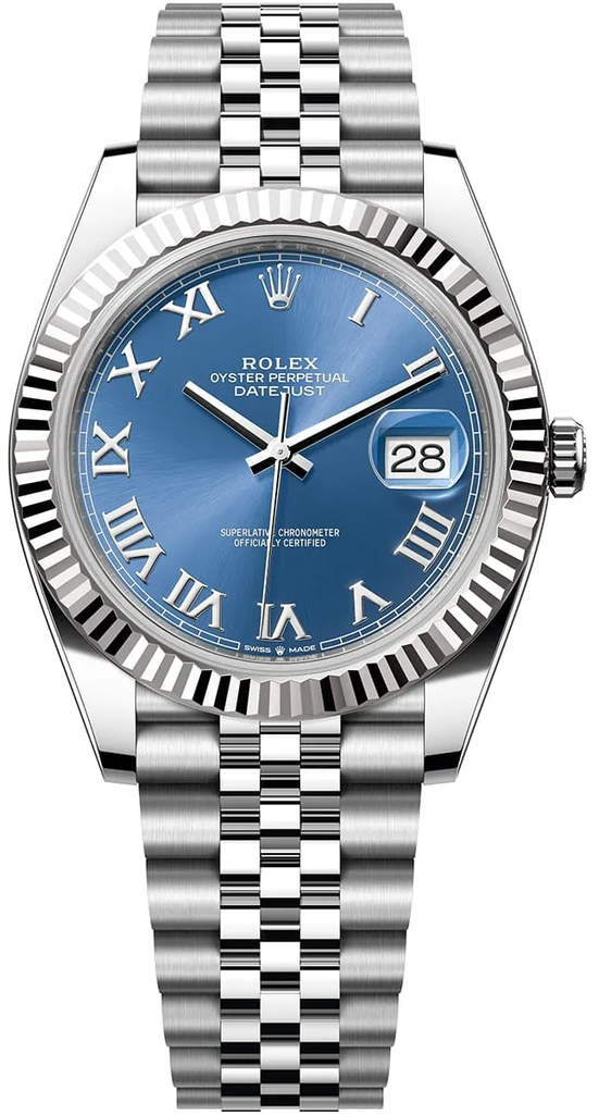 Rolex Datejust 31 with a blue-19