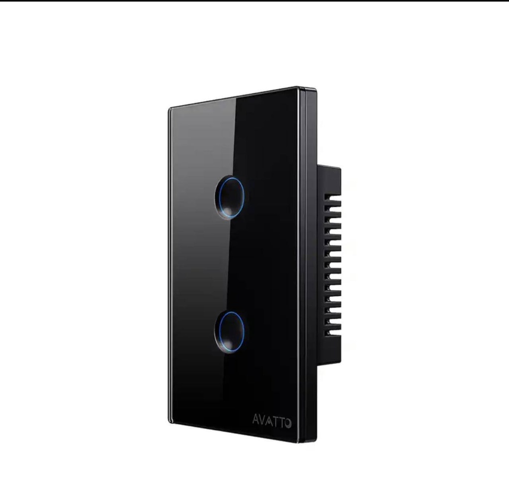 SWITCH 2 GANG-CONCAVE (Black & White) (Zigbee)