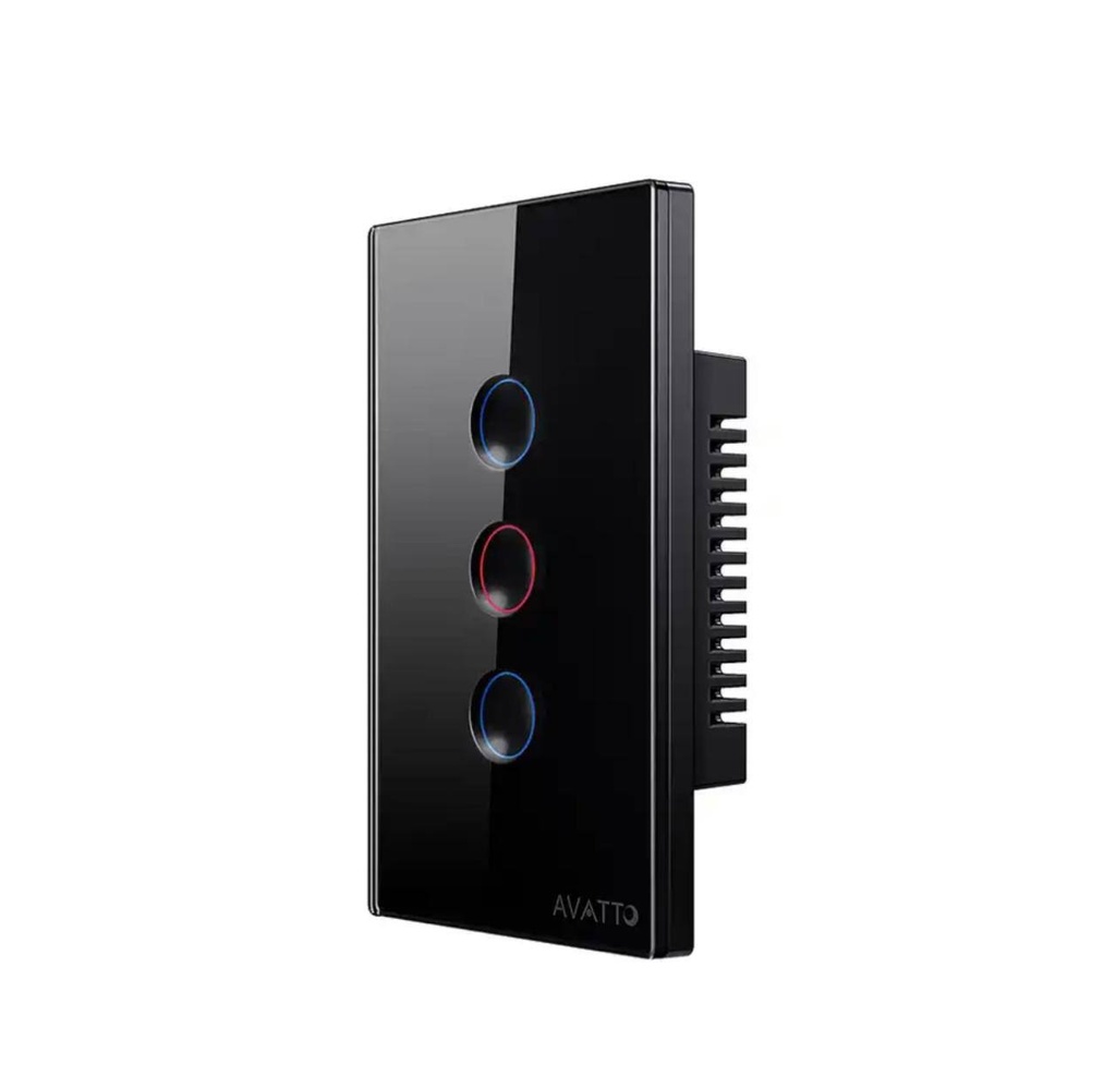 SWITCH 3 GANG-CONCAVE (Black & White) (Wifi)