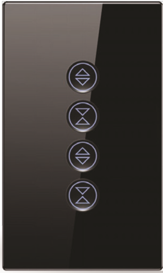 SHUTTER SWITCH DOUBLE CONCAVE (Black & White) (Zigbee)