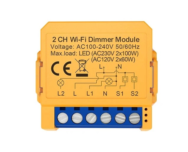 MINI DIMMER 2 Channel (SMART RELAY) (Wifi) 