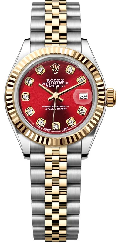Rolex Datejust Jubilee – TwoTone Red Gem Dial -49