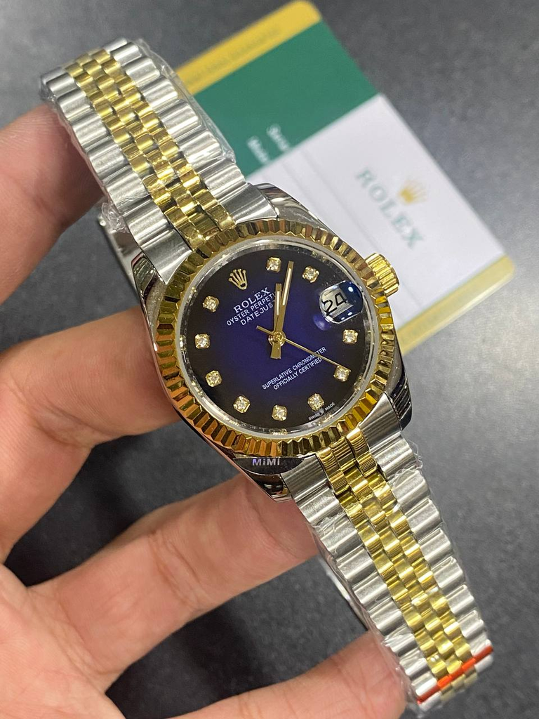  Rolex Datejust featuring a blue-52