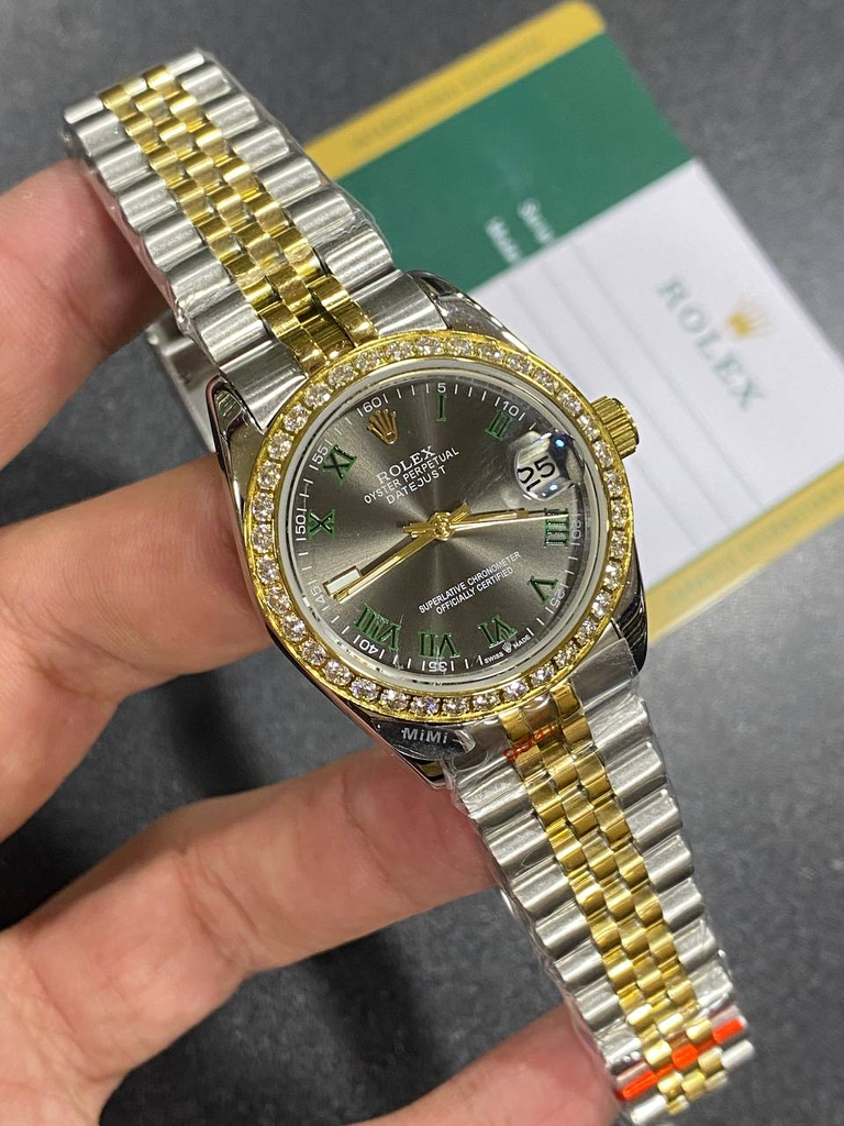 Rolex Datejust Gold & Steel, After Market Diamond Bezel -79