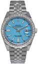 Rolex Datejust Steel Turquoise Dial 3.30ct Diamond Bezel Jubilee Watch -82