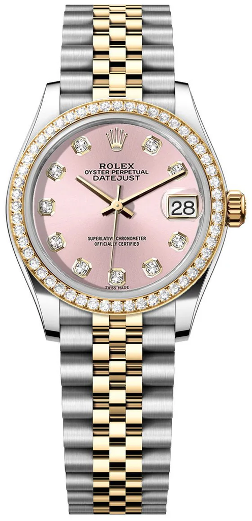 Rolex DateJust Pink Gem Dial-Diamond Bezel-92
