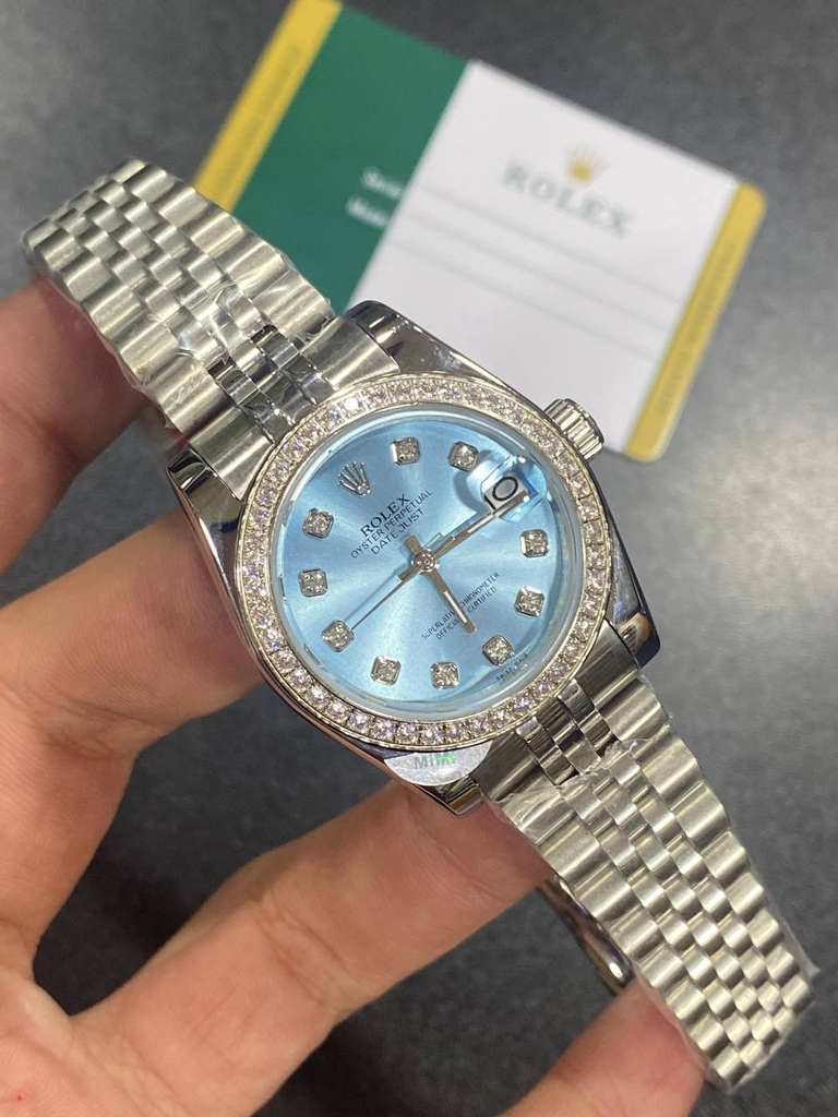  Rolex Datejust with a light blue-116
