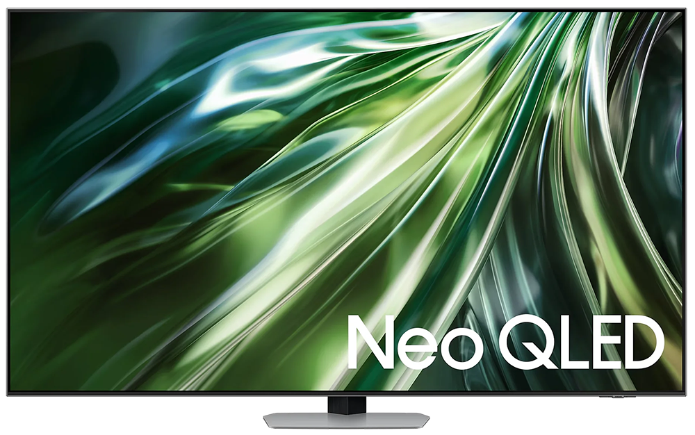 شاشة سامسونج سمارت ، 55 بوصة ، بدقة 4K ، شاشة QLED ، رسيلفر مدمج ، QA55QN90DAUXEG