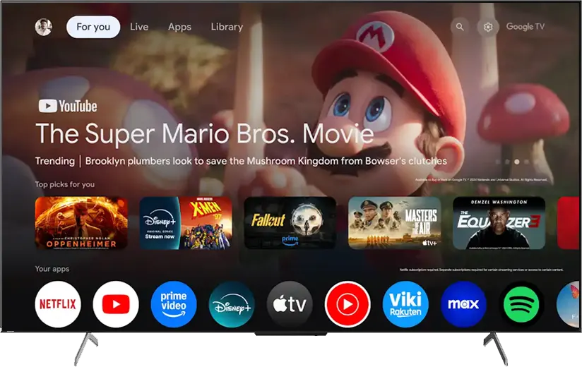 شاشة شارب سمارت بدون فريم ، 75 بوصة ، بدقة 4K - UHD ، شاشة LED ، ريسيفر داخلي ، 4T-C75FN6EX