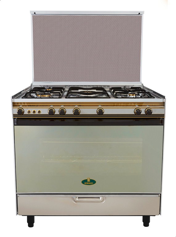 بوتاجاز كريازي، بوتجاز 5 شعله، 90 × 60 سم، فضي، 8900S (ستيل القديم)