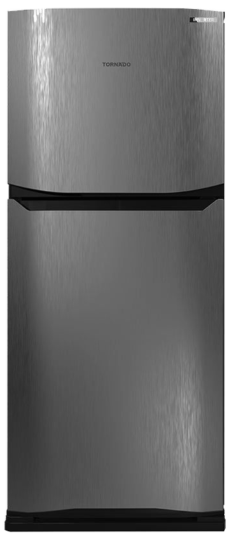 ثلاجه تورنيدو، ثلاجة بابين، نوفروست، 304 لتر، مزودة بتكنولوجيا الانفرتر، فلتر بلاتينيوم، استانلس غامق، RF-33FTV-DST