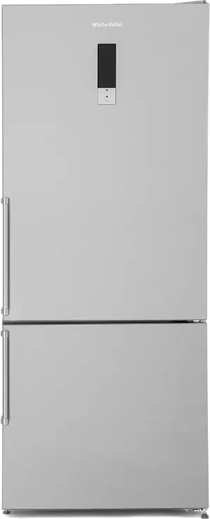ثلاجة وايت بوينت كومبي نوفرست ، 412 لتر ، 2 باب ، شاشة ديجيتال ،فريزر سفلي ، فضي، WPRC462DX