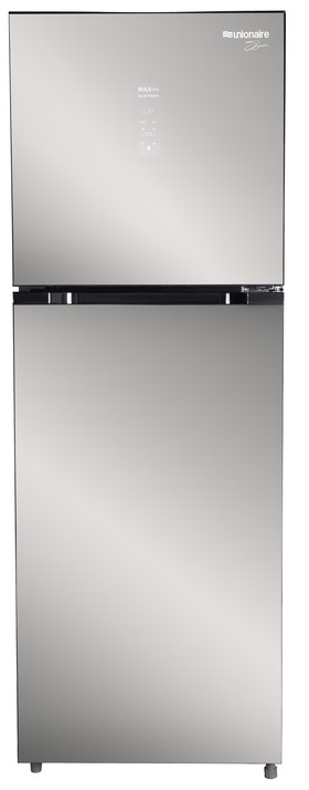 ثلاجة يونيون اير نوفروست , 370 لتر ,2 باب زجاج , شاشه ديجيتال , بلوتوث , لون فضي ميرور , URN-440LBG4MDA-DTHRBSM