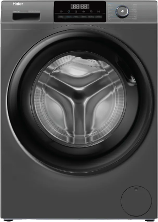 غسالة هاير فول اوتوماتيك تحميل امامي، 9 كيلو، 1400 لفة، انفرتر، خاصية البخار، شاشة ديجيتال، سيلفر، HW90-BP14929AS6