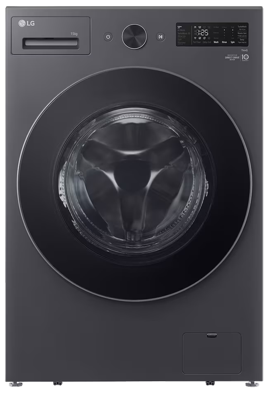 غسالة ال جي فول اوتوماتيك ، تحميل أمامي ، 15 كيلو - مجفف 8 كيلو ، شاشة ديجيتال ، سيلفر غامق ، F0Z6DRP24