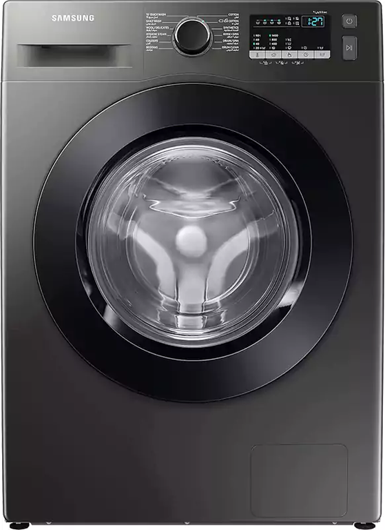 غسالة سامسونج فول اوتوماتيك تحميل امامي، 8 كجم،مكثف، دورة البخار الصحي، إينوكس، WW80T4040CXAS