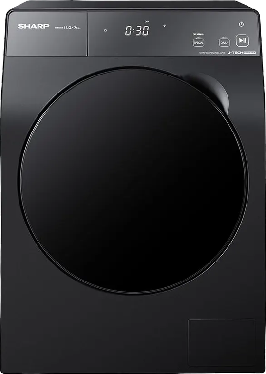 غسالة شارب فول اوتوماتيك، 11 كيلو، 1400 لفة، مجفف 7 كيلو، انفرتر، خاصية التعقيم بالبخار، شاشة ديجيتال تعمل باللمس، رمادي غامق، ES.DP114KLE.G