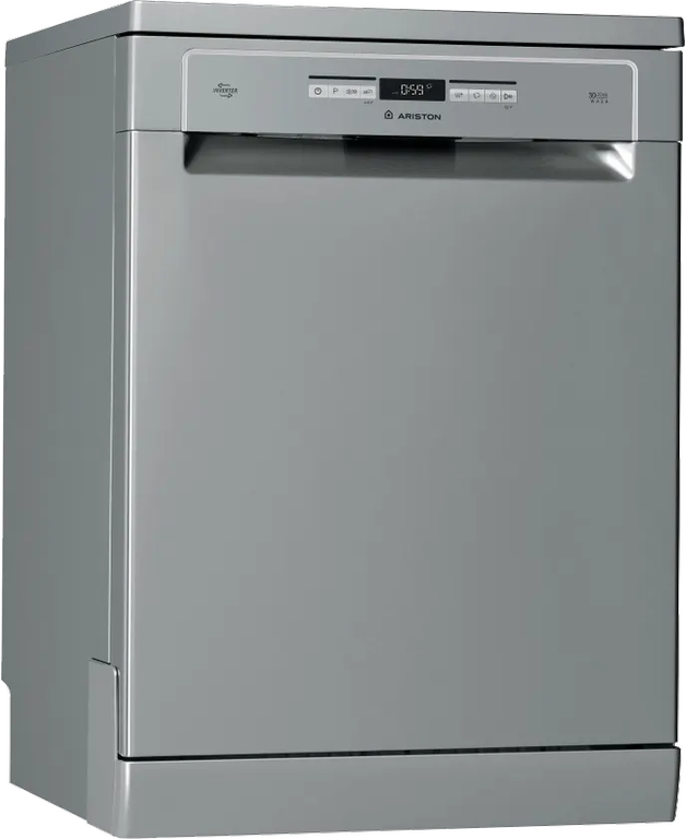 غسالة اطباق اريستون 15 فرد، 60 سم، 9 برامج، شاشة ديجيتال، انفرتر، فضي، LFO3P31WLX