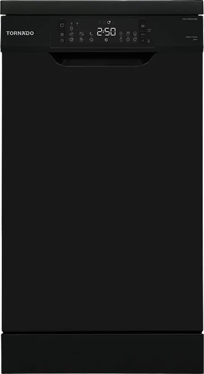 غسالة أطباق تورنيدو، 10 فرد، 45 سم،7 برامج، شاشة ديجيتال، أسود، TDV-FN107CBK
