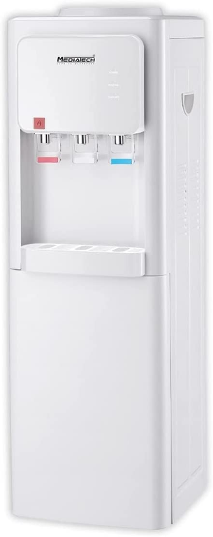مبرد مياه ميديا تك، 3 حنفية ( بارد + ساخن + عادي ) تحميل علوي، ثلاجة، أبيض، MT-WD2524R