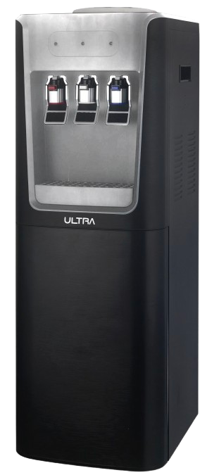مبرد مياه الترا، 3 حنفية ( بارد - ساخن - فاتر)، تحميل علوي، بحافظة، أسود، UWD3CBGE