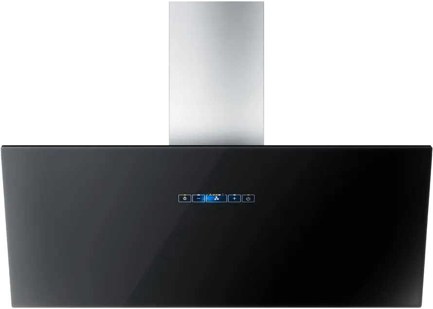 شفاط فريش بلت ان ميلان مسطح ،90 سم، 3 سرعات، مدخنة، زجاج، أسود ، FHE9017