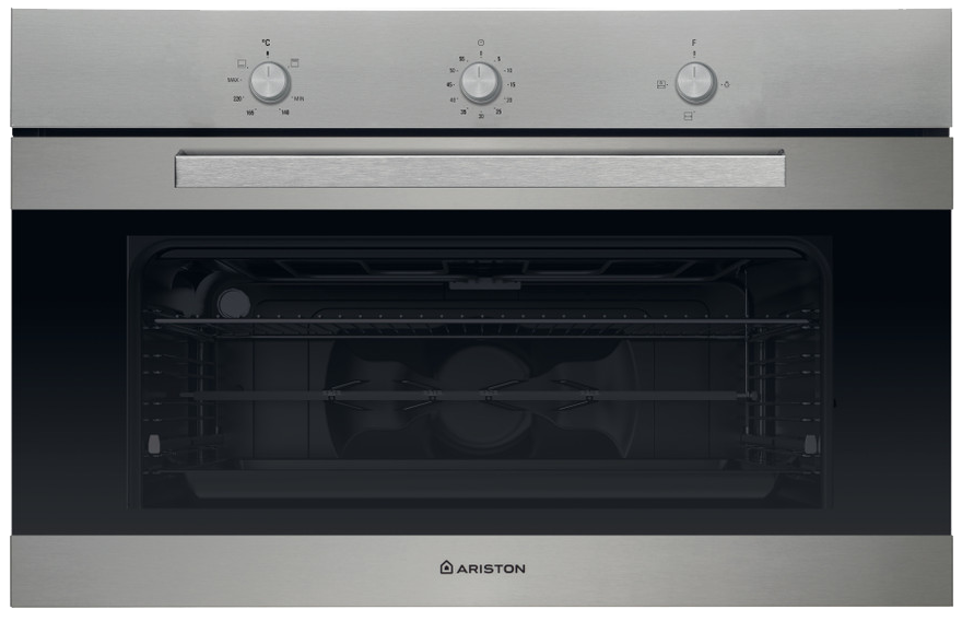 فرن بلت ان اريستون ، مقاس 90 سم ، 105 لتر ، غاز ، ستانلس ستيل ، شواية غاز ، سيلفر ،GGSM 53I XA30