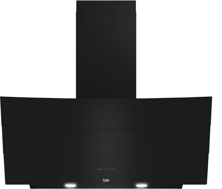 شفاط بيكو بلت ان هرمي مائل ديكوري ، 90 سم ، 3 سرعات ، زجاج أسود ، HCA92640BHE