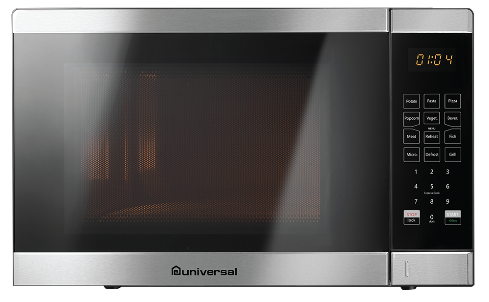 ميكروويف يونيفرسال صولو ، 42 لتر ، 1550 وات ، شاشة ديجيتال تعمل باللمس ، أسود x سيلفر ، MV42SBT