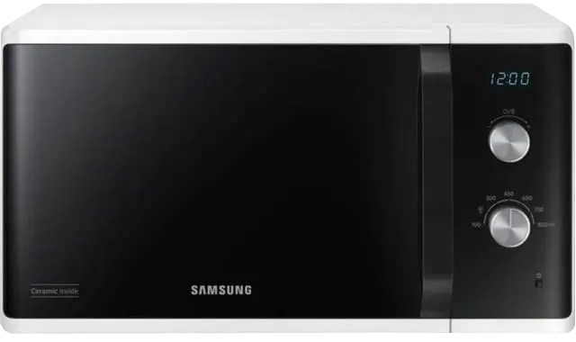 ميكروويف سامسونج ، 1150 وات ، 23 لتر ، ديجيتال ، ابيض X اسود ، MS23K3614AW-GY ، ضمان محلى