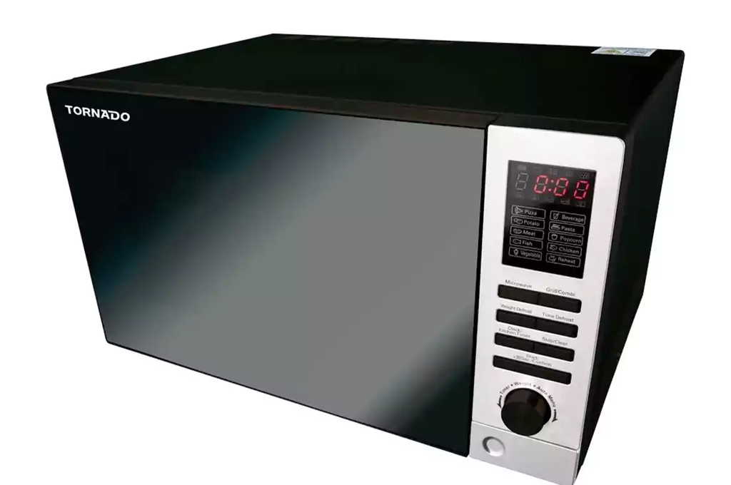 ميكرويف تورنيدو، 25 لتر، ديجيتال، بشواية، 900 وات، أسود MOM-C25BBE-BK