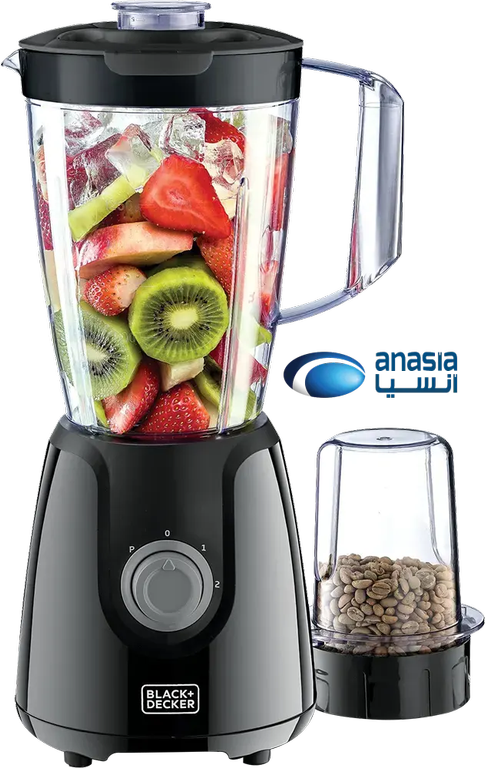 خلاط كهربائي بلاك اند ديكر 400 وات، 1.5 لتر، اسود، موديل BX430J