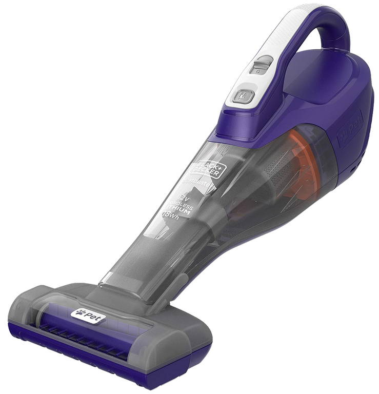 مكنسة بلاك اند ديكر لاسلكية، مكنسه شحن، سعة 400 مل، 12 فولت، لتنظيف الحيوانات الأليفة، بنفسجي، DVB315JP، (بضمان انسيا) (ضمان الوكيل)