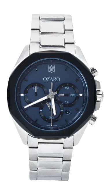 OZ-14015BLS OZARO ساعة رجالي معدن مينا ازرق
