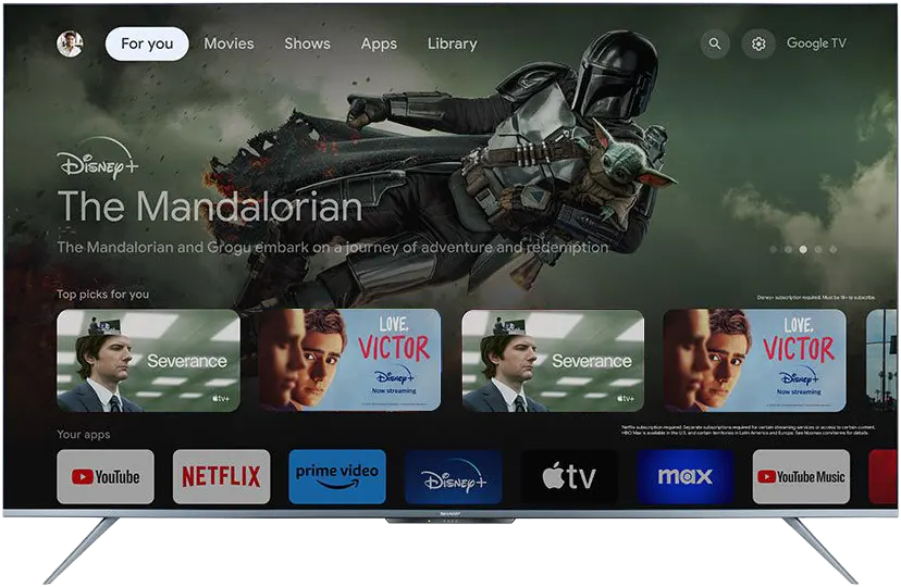 شاشة شارب سمارت بدون فريم ، 50 بوصة ، بدقة 4K - UHD ، شاشة LED ، ريسيفر داخلي ، 4T-C50FL6EX
