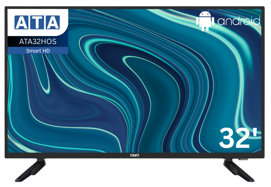 شاشة ايه تي ايه HD LED سمارت 32 بوصة بفريم – ATA32HOS
